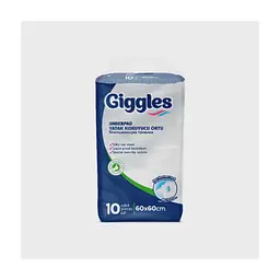 Пелюшки для малюків Giggles 60х60 см 10 шт (8680131205042)