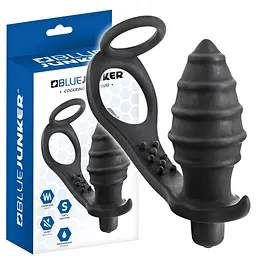 Стимулятор простати BlueJunker Cockring Anal Plug, 16 см (чорний) - мініатюра 3
