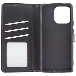 Шкіряний чохол-книжка GETMAN Gallant (PU) для Infinix Smart 9 4G / Hot 50i Чорний - мініатюра 4