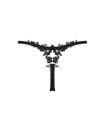 Прозорі стрінги із мереживом Obsessive Celia Noir thong XS/S - мініатюра 6