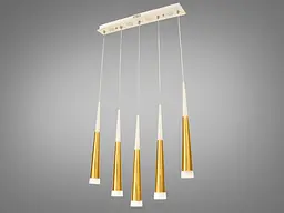 Стельова люстра LED Diasha 1003/5G Довершена, 31W, золото, для кухні