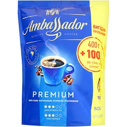 Кава розчинна Ambassador Premium натуральна сублімована 500 г