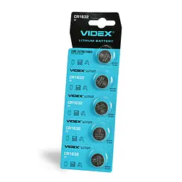 Батарейка літієва Videx CR1632 5шт BLISTER CARD VIDEX (23372-000)