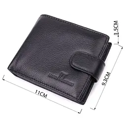 Гаманець для чоловіків зручного розміру із натуральної шкіри ST Leather 22461 чорний - мініатюра 8
