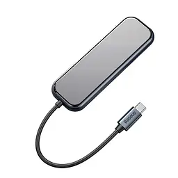 Мультипортовий адаптер USB Хаб Baseus Multi-functional HUB Type-C to 3xUSB3.0+HDXiaomi+PD CAHUB-RT0G Deep Grey - мініатюра 3