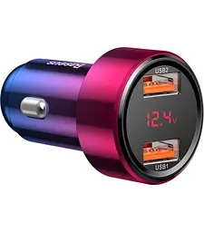 Автомобільний зарядний пристрій Baseus Magic Series Dual 2USB 45W CCMLC20A-09 Red - мініатюра 2