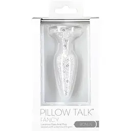 Скляна анальна пробка Pillow Talk Fancy Luxurious Glass Anal Plug ⌀3.1 см віброкуля в подарунок - мініатюра 5