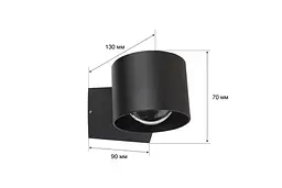 Настінний світильник MJ-Light ORO 3000K BK 17007 - мініатюра 4