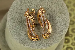 Сережки Xuping Jewelry Кантик 2,8 см золотисті