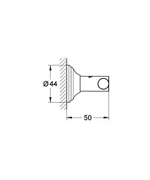 Гачок для халату Grohe Essentials Authentic 40656001, Хром - мініатюра 2
