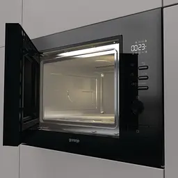 Мікрохвильова піч Gorenje вбудовувана 25л 900Вт гриль дисплей чорний - мініатюра 4