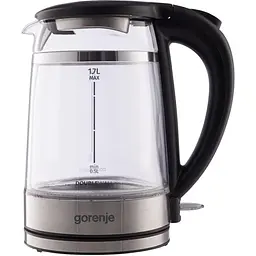 Електрочайник Gorenje 1.7 л 2 200 Вт strix контроль скло чорний kuh0015309