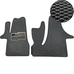 Килимки в салон EVA для Volkswagen T5 / T6 2003-2015 (Металевий підп'ятник) Чорний 2 шт