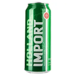 Пиво Holland Import, світле, фільтроване, 4,8%, з/б, 0,5 л