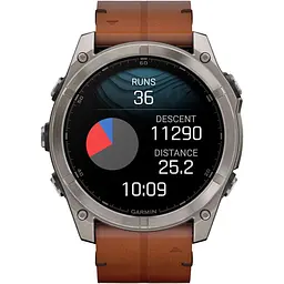 Смарт-годинник Garmin Fenix 8 AMOLED Sapphire 51mm Titanium with Chestnut Leather Band [010-02905-40] [115083] - мініатюра 11