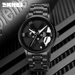 Годинник наручний чоловічий 1824BK Black Skmei acs0030561 - мініатюра 4