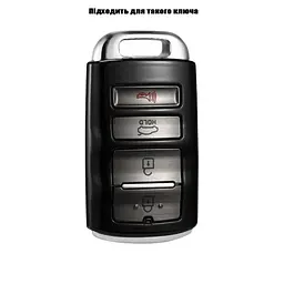 Чохол ключа Kia чорний+золота окантовка (4 кнопки) TPU - мініатюра 3