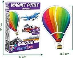 Набір магнітів Magdum Baby puzzle Транспорт ML4031-24 EN - мініатюра 2