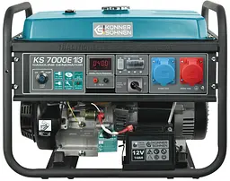 Генератор бензиновий Konner&Sohnen KS KS7000E1/3, 230/400В, 5/5.5кВт, 3Фази, електростартер, 81кг
