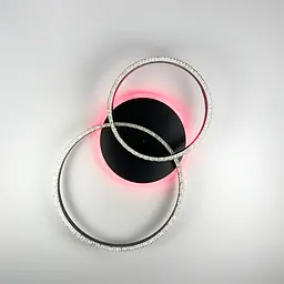 LED люстра на 2 кільця з RGB підсвіткою Line.F А 55061/2В RGB BK
