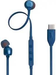 Навушники JBL Tune 310, Blue, 3.5 мм, мікрофон, однокнопковий пульт керування, технологія "Pure Bass", алюмінієві вставки (JBLT310CBLU)