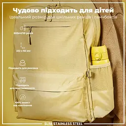 Пляшка для води металева ION8 600 мл Stainless Steel Yellow (I8SS600YEL) - мініатюра 6