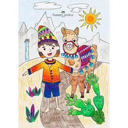 Олівці кольорові Faber-Castell Children of the World 24 кольору тригранні + 3 двосторонніх круглих, (511515) (32332) - мініатюра 9