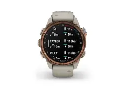 Спортивний годинник Garmin Descent Mk3i – 43 mm Bronze PVD Titanium with French Gray Silicone Band (010-02753-13/14) - мініатюра 2