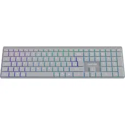 Клавіатура Canyon HKB-W11 Slim Dual Mode Wireless/Bluetooth RGB UA Grey (CNS-HBTK11G) - мініатюра 3