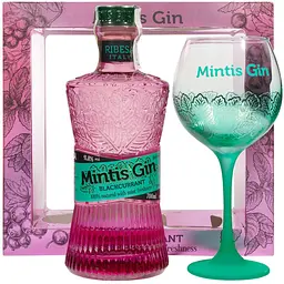 Джин Mintis Blackcurrant Ribesa 41.8% 0.7 л з келихом - мініатюра 2