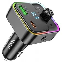 Автомобільний FM-трансмітер модулятор Bluetooth MP3 HOCO E81 Fantasy 30 W, PD/QC, USB-C/ 1xUSB-A - мініатюра 3