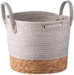 Кошик Minimalism 23х23х19см паперовий шпагат рогожка сірий ARDESTO hoz0012714