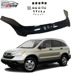 Дефлектор капоту мухобійка Honda CR-V 2007-2010 Євро Кріплення (Vip Tuning) HD09