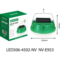 Кемпінговий ліхтар NEWVEW NV-E953 50W із сонячною панеллю, 3600mAh, Green (NWVW-NV-E953-GN) - мініатюра 6