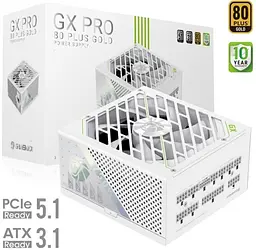 Блок живлення GameMax GX PRO 750G 750W ATX 3.1 80+ Gold White (GX PRO 750G WH) - мініатюра 4