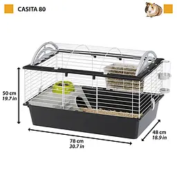 Клітка Ferplast Casita 80 для кроликів та морських свинок в індивідуальній упаковці - мініатюра 9