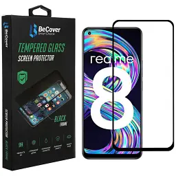 Скло захисне BeCover Realme 8 / 8 Pro Black (706684) - мініатюра 2