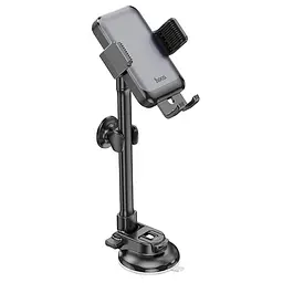 Автотримач Hoco H27 Rock push-type (center console) Black / Gray - мініатюра 4