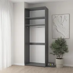 Шафа для одягу з однією штангою С-8.0 Антрацит Idea