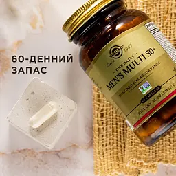 Вітаміни та мінерали One Daily Men's Multi 50+, 60 капсул Solgar vit0004490 - мініатюра 5