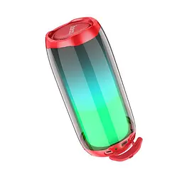 Портативна bluetooth колонка Hoco HC8 TWS з LED підсвічуванням червоний - мініатюра 3