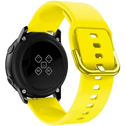 Силіконовий ремінець One Watchbands жовтий для Samsung Galaxy Watch Active 2 (WB0021ONEOYELLOWA2) - мініатюра 2