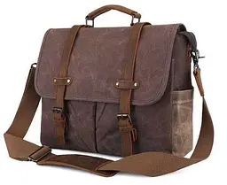 Сумка-портфель на плече 20116 Vintage коричневий