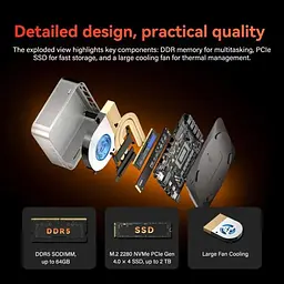 Неттоп Geekom A7 Max 16/1TB (GMA7MAXR97940HS-161T-EU) [157852] - мініатюра 7
