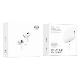 Навушники бездротові Hoco EW90 True wireless ANC noise Червоний BT headset білий - мініатюра 2