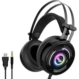 Дротова ігрова гарнітура iPega Gaming with RGB LED PG-R008, 3.5mm, Noice Reduction, 2.2m, black