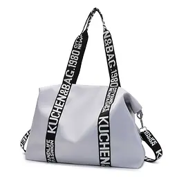 Сумка жіноча через плече Kuchen Italian Bags Сірий 51х15х38 см (id_1042)