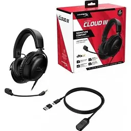 Гарнітура ігрова HyperX Cloud III 3.5mm (727A8AA) чорна 727A8AA - мініатюра 6