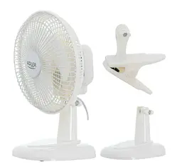 Вентилятор Adler AD 7317 з кліпсою + основа 15 см