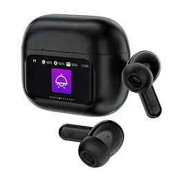 Бездротові навушники Acefast W6 smart screen active noise cancelling true wireless earbuds Black (6974316285687) - мініатюра 4